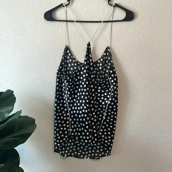 Victoria’s Secret Medium top black with white polka dot - Picture 4 of 5